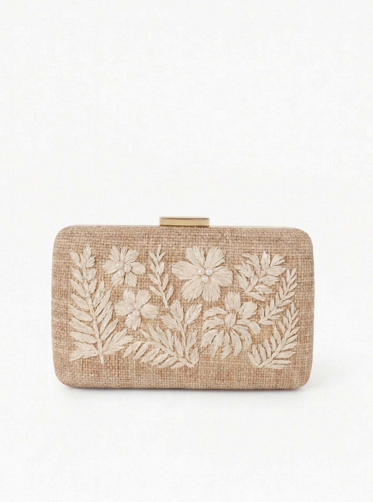 Aster Woven Straw Clutch Bag – Kayu