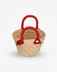 Mini Rosie Ribbon Straw Tote