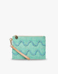 Irma Straw Pouch Wristlet Bag