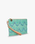Irma Straw Pouch Wristlet Bag