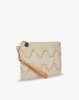 Irma Straw Pouch Wristlet Bag