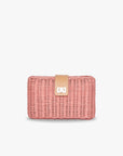 Lou Wicker Straw Clutch Bag