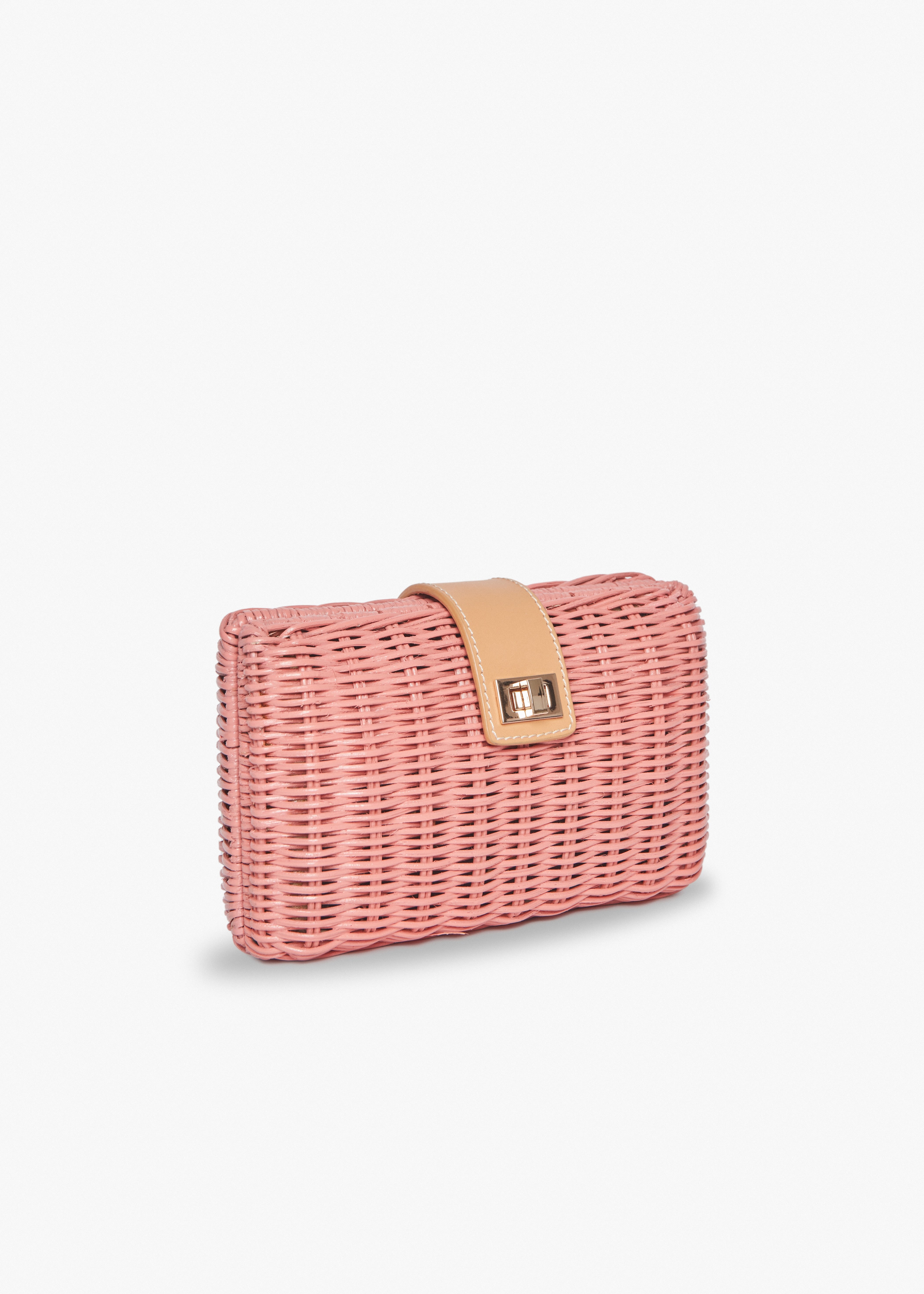 Straw Clutch Bag Kayu