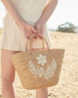 Lotus Straw Tote