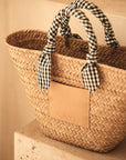Marlow Straw Scarf Tote Bag