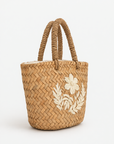 Mini Lotus Straw Tote
