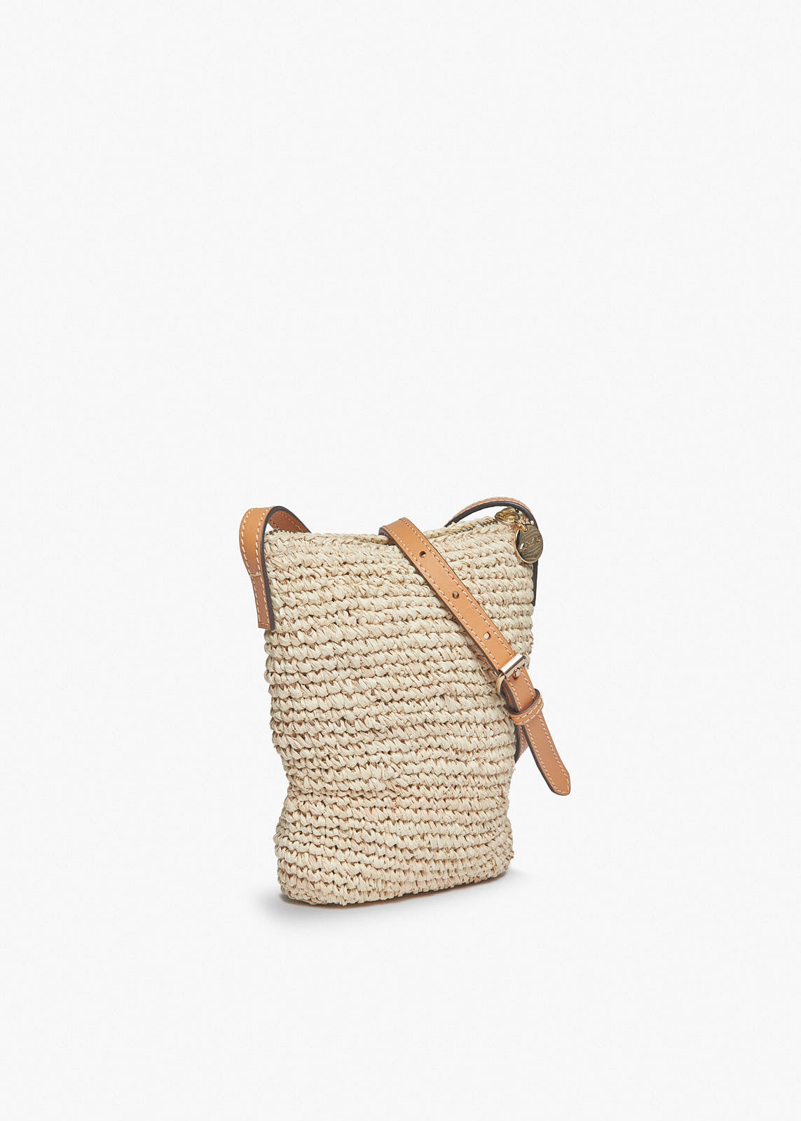 Remi Straw Crossbody Bag Kayu