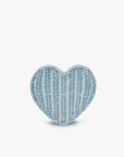 Sisal Heart Wicker Straw Clutch Bag