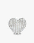 Sisal Heart Wicker Straw Clutch Bag