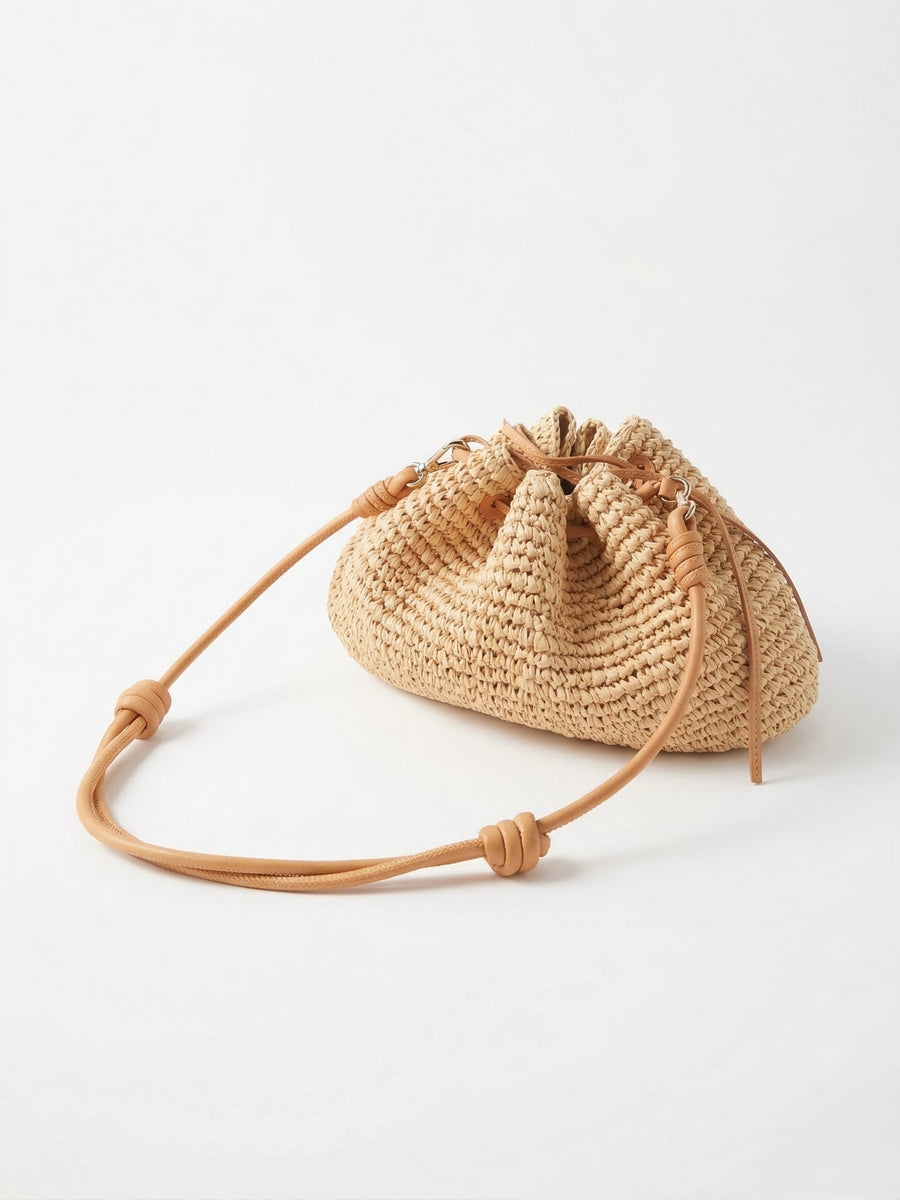 Canary Straw Drawstring Bag – Kayu