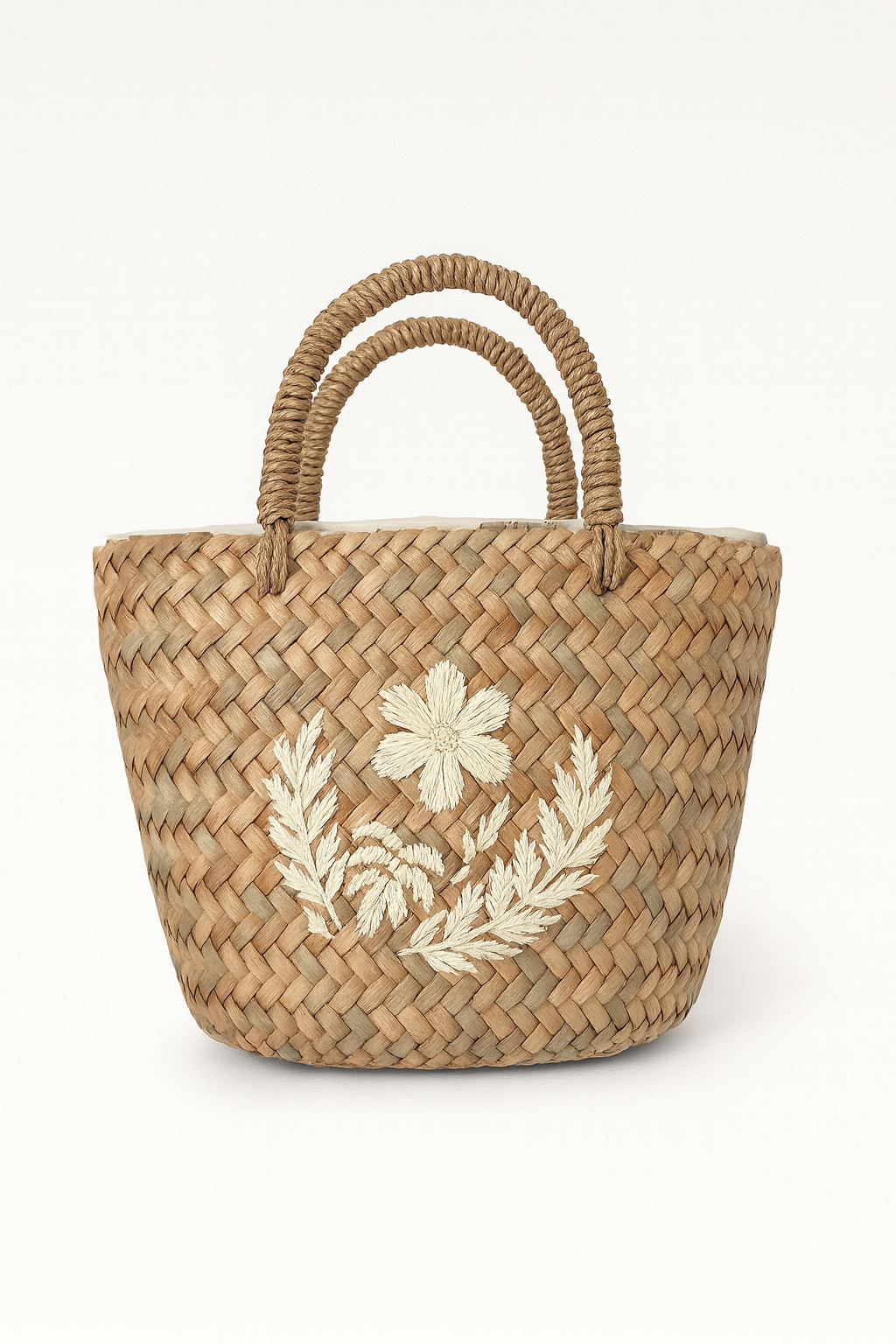 Mini Lotus Straw Tote – Kayu