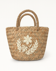 Mini Lotus Straw Tote