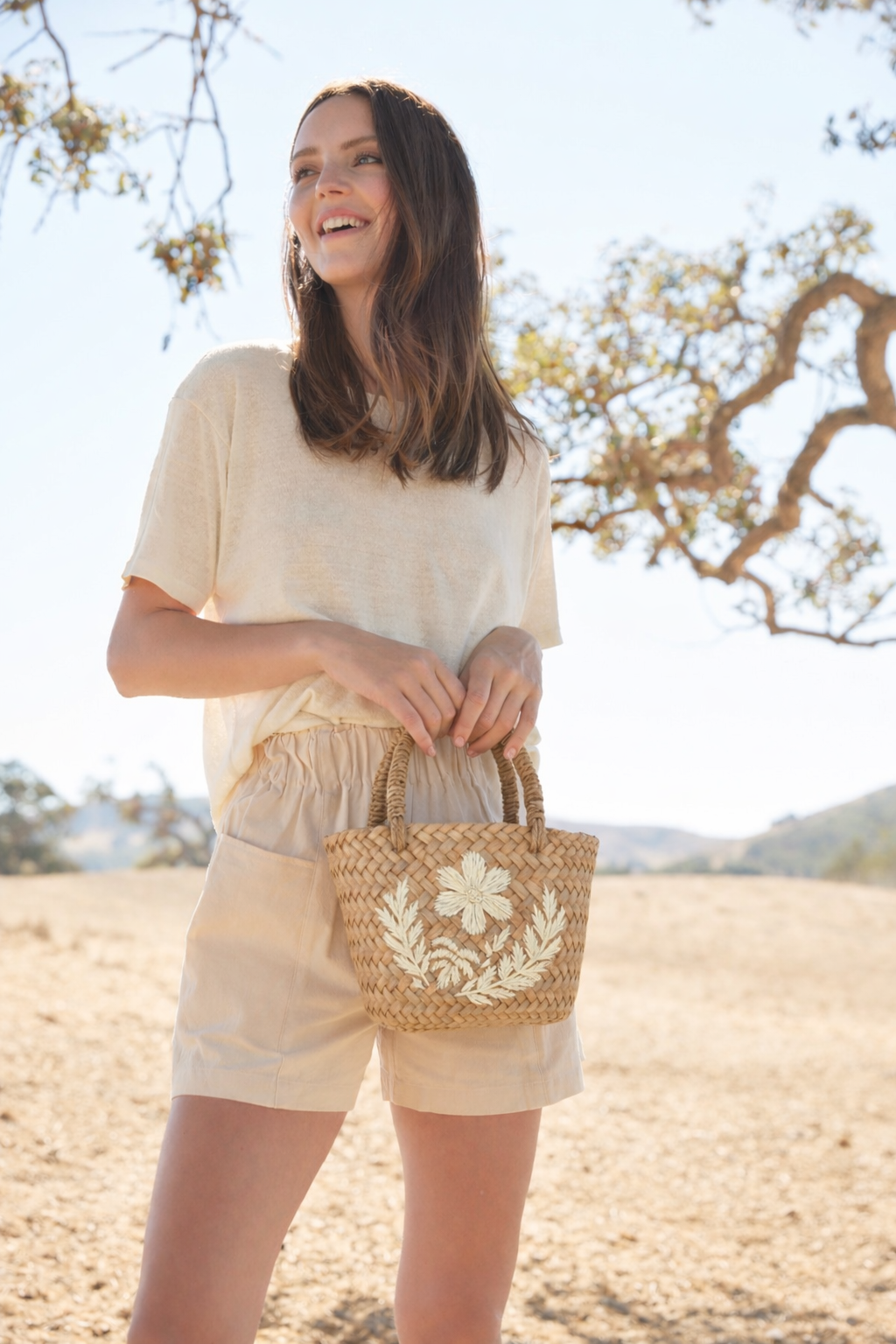 Mini Lotus Straw Tote – Kayu