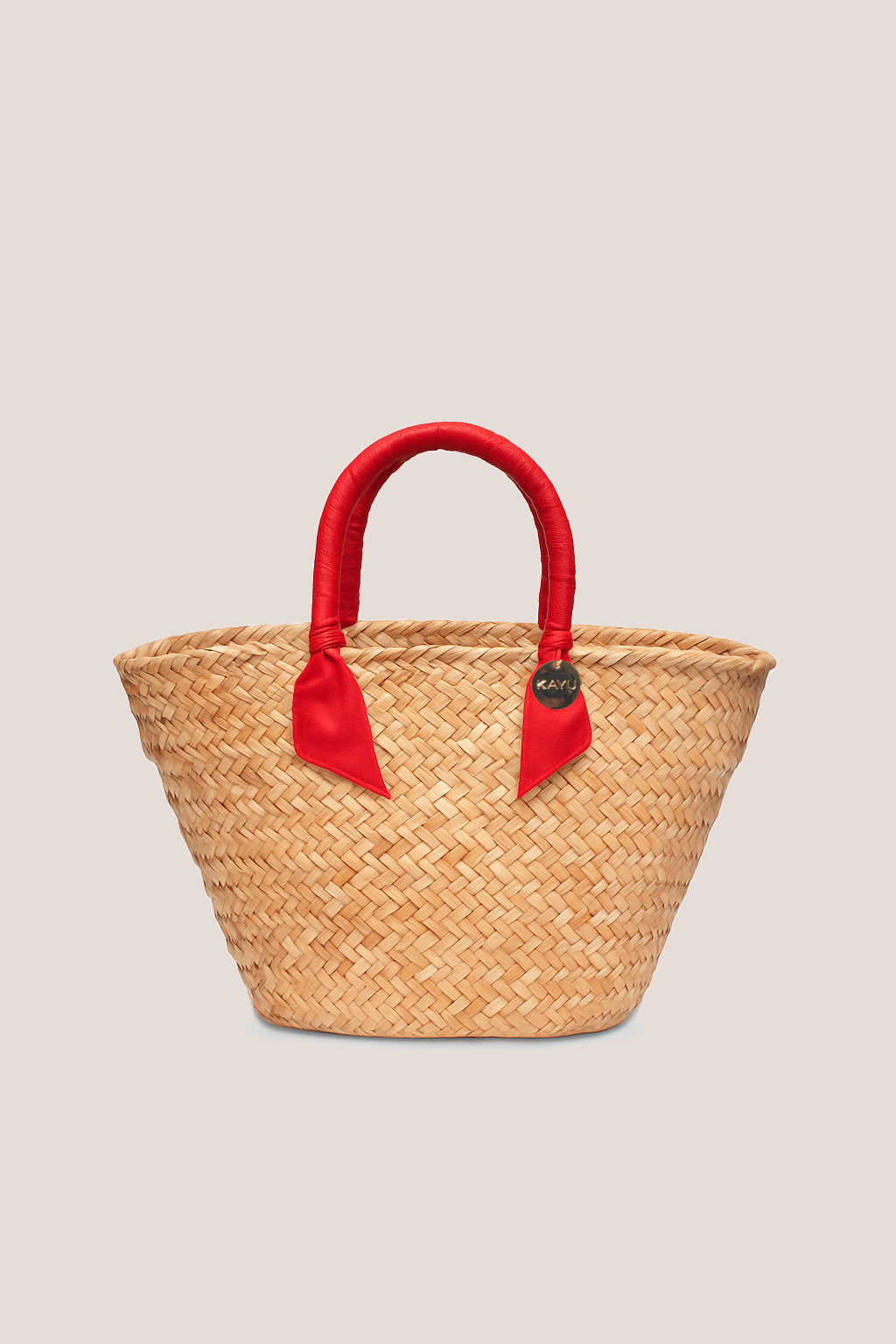 Rosie Woven Straw Ribbon-Handle Tote – Kayu