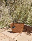 Oversized St Tropez Pom Pom Straw Tote