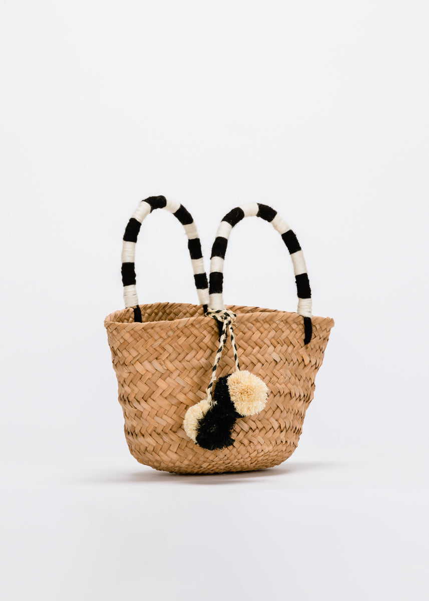 セレブ愛用ブランドKAYU カユ pom pom かごバッグ Straw Beach Bag | Kayu