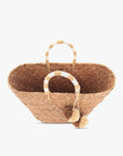 St Tropez Pom Pom Straw Tote