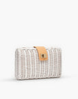 Lou Wicker Straw Clutch Bag