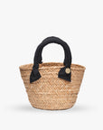 Mini Rosie Ribbon Straw Tote