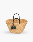 Oversized St Tropez Pom Pom Straw Tote