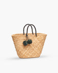 Oversized St Tropez Pom Pom Straw Tote
