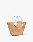 Rosie Woven Straw Ribbon-Handle Tote