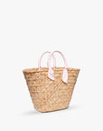 Rosie Woven Straw Ribbon-Handle Tote