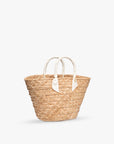 Rosie Woven Straw Ribbon-Handle Tote