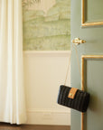 Lou Wicker Straw Clutch Bag