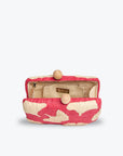 Ami Embroidered Straw Clutch Bag