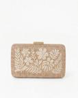 Aster Woven Straw Clutch Bag