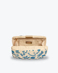 Hana Embroidered Straw Clutch Bag