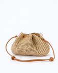 Canary Straw Drawstring Bag