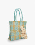 Olive Straw Tote Bag