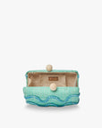 Tierra Embroidered Straw Clutch Bag