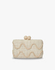 Tierra Embroidered Straw Clutch Bag