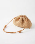 Canary Straw Drawstring Bag