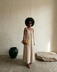 Canary Straw Drawstring Bag