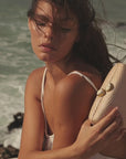 Jen clutch with white Stone