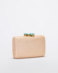 Jen clutch with turquoise stone