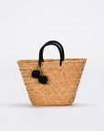 St Tropez Pom Pom Straw Tote