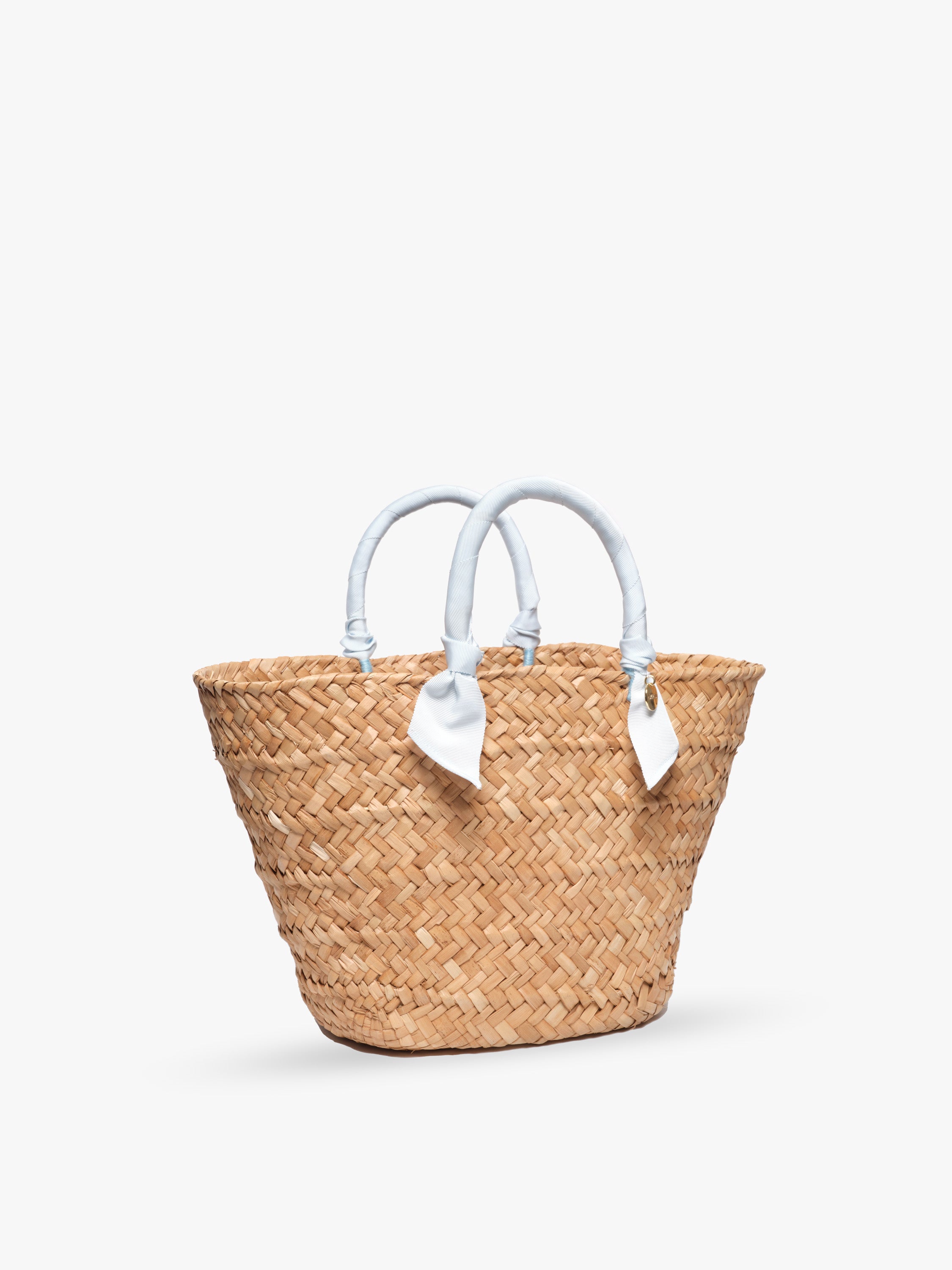 Rosie Woven Straw Ribbon-Handle Tote – Kayu
